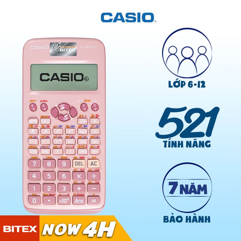 Máy tính Casio fx-580VN X PK  Màu Hồng