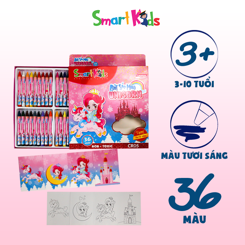 Sáp màu Gift Unicorn CR05 (36 màu/hộp)