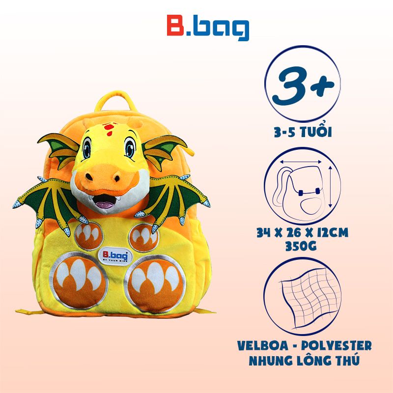 Balo mẫu giáo Cushy-Dragon B-12-103 Vàng cam