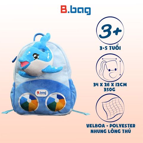 Balo mẫu giáo Cushy-Dolphin B-12-104 Xanh