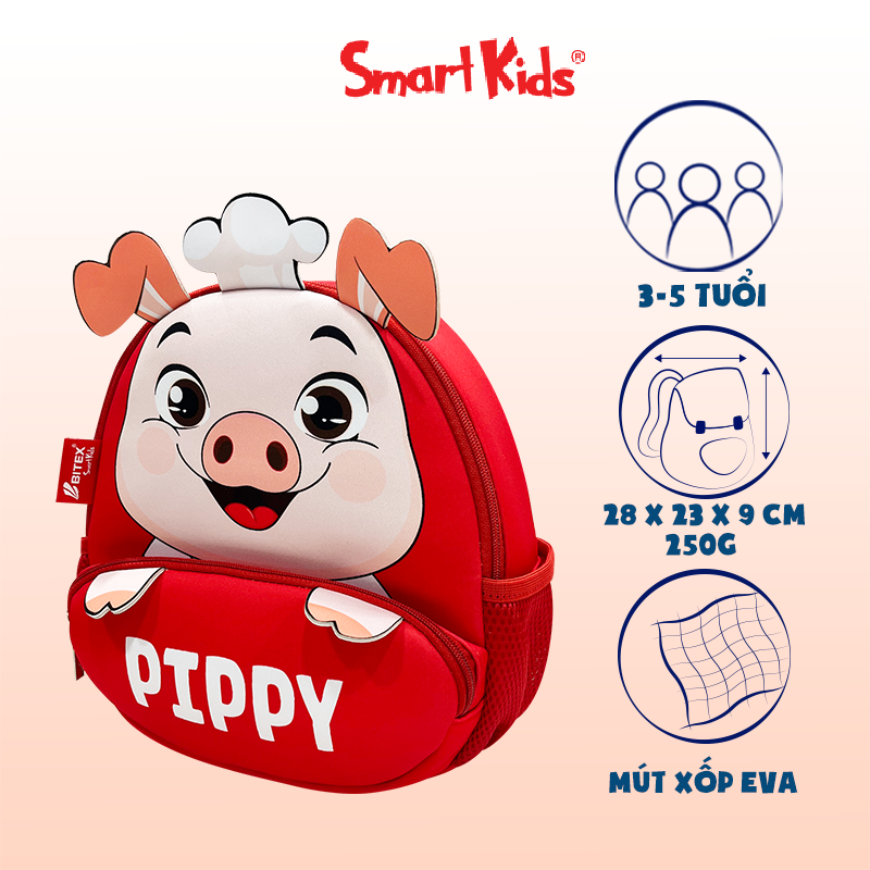 Ba lô mẫu giáo Cute Pets-Pippy B-044 Đỏ