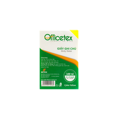 Giấy ghi chú Officetex 3 x 2 cyber màu vàng dạ quang