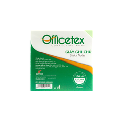 Giấy ghi chú Officetex 3 x 3 màu xanh lá