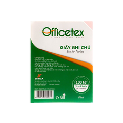 Giấy ghi chú Officetex 3 x 4 màu hồng