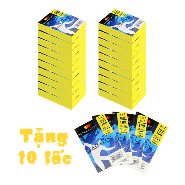 10 Sấp giấy ghi chú 3 x 2 Cyber Vàng