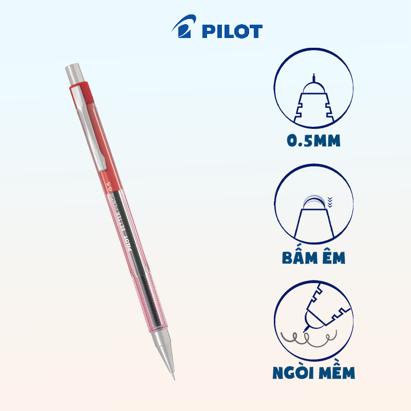 Bút chì bấm Better Pencil (Thân đỏ) H-145-R