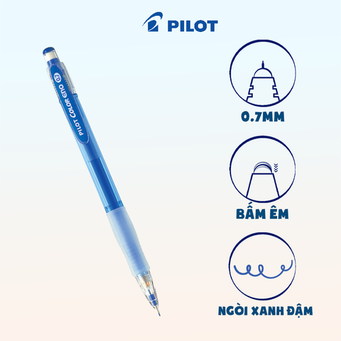 Bút chì bấm Color Eno (Thân xanh dương) H-197-L