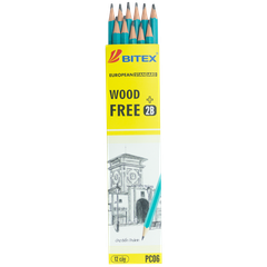 Bút chì đen 2B Wood Free PC06 (12 cây/hộp)