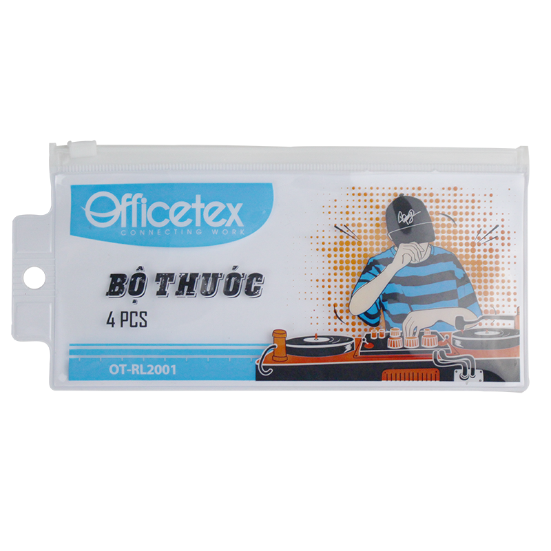 Bộ thước kẻ OT-RL2001 (4 cái/túi)