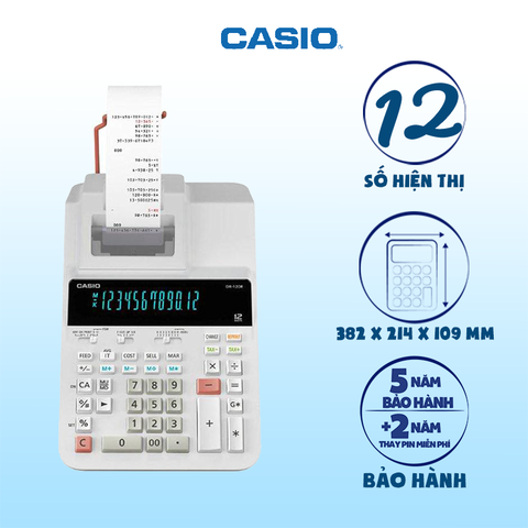 Máy tính Casio DR-120R-WE