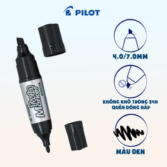 Bút lông dầu Twin Marker mực đen MFN-15FB-B-BG