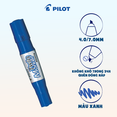 Bút lông dầu Twin Marker mực xanh MFN-15FB-L-BG