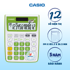 Máy tính Casio MJ-12VCb xanh lá