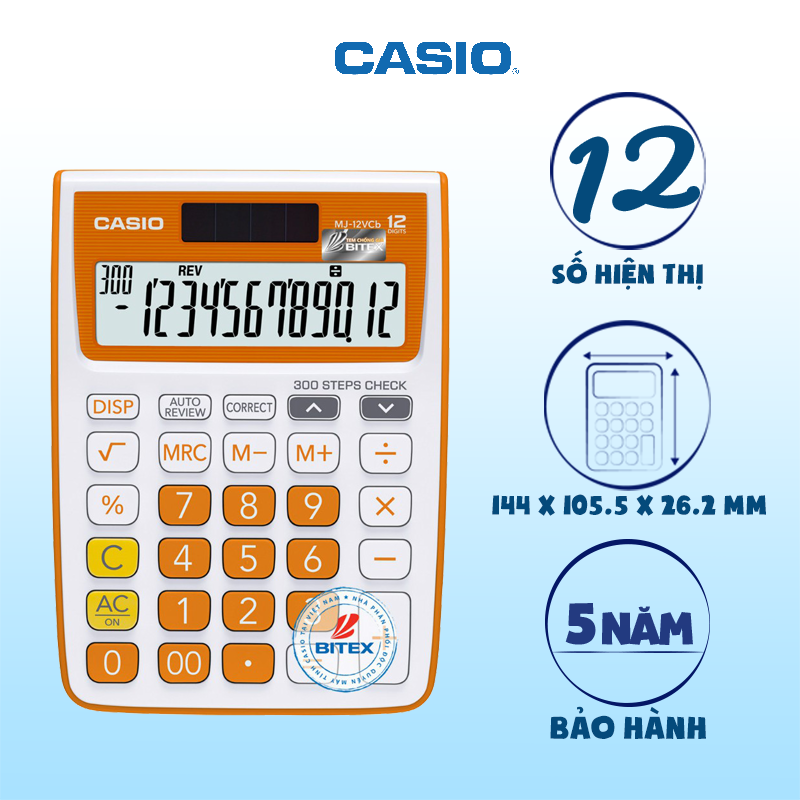 Máy tính Casio MJ-12VCb cam