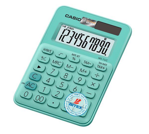 Máy tính Casio MS-7UC màu xanh lá