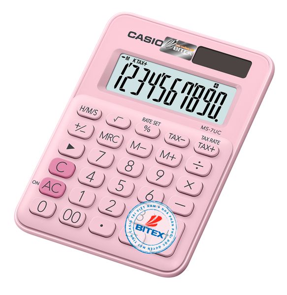 Máy tính Casio MS-7UC màu hồng