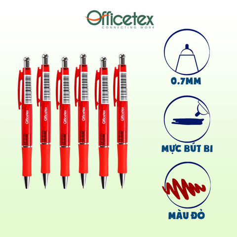 Bút bi mực đỏ OT-BP010RE (1 Cây)