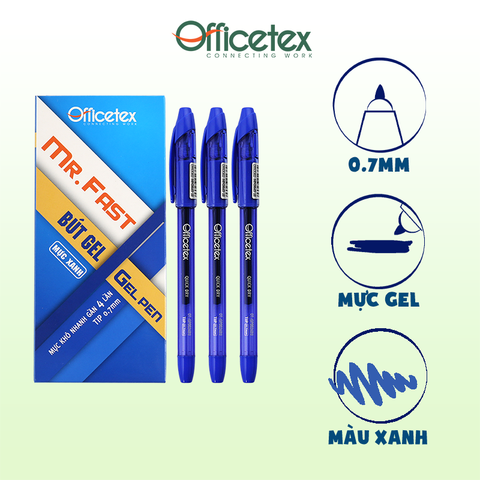 Bút gel mực xanh G24 (6 cây)