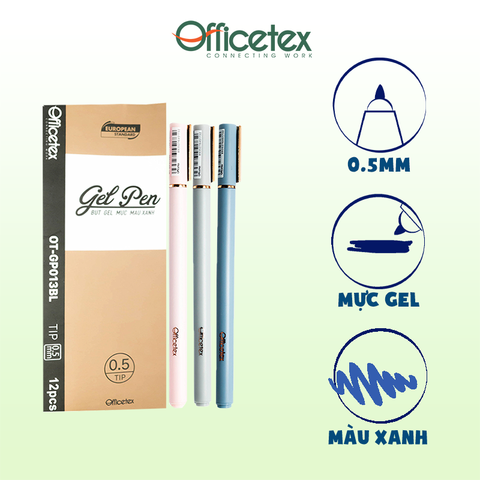 Bút gel mực xanh OT-GP013BL (6 cây)