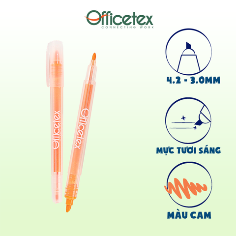 Bút dạ quang mực cam OT-HL002OR (12 cây/hộp)