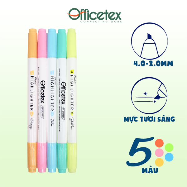 Combo bút dạ quang Pastel OT-CHL1001