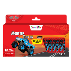 Sáp màu Monstertruck 18 màu - CR10 (18 màu/ hộp)