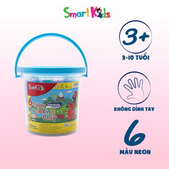 Đất nặn xô nhựa 300g 6 màu neon SK-C300N