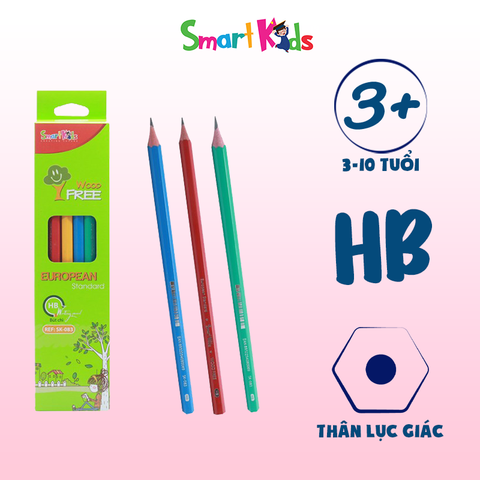 Bút chì đen HB Wood Free SK-083 Hộp 12 cây