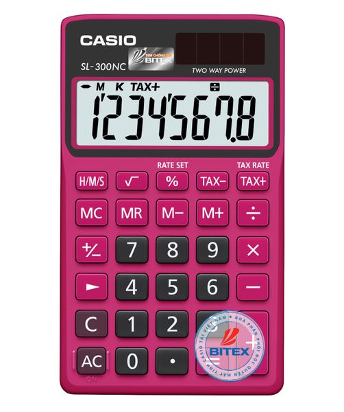 Máy tính Casio SL-300NC hồng đen