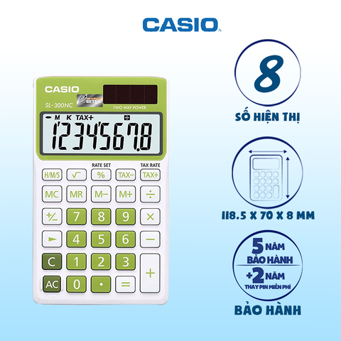 Máy tính Casio SL-300NC xanh lá