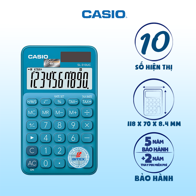 Máy tính Casio SL-310UC màu xanh dương