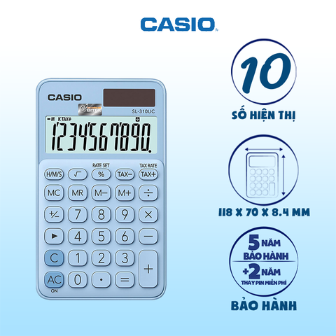 Máy tính Casio SL-310UC màu xanh dương nhạt