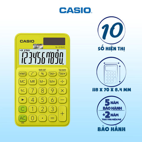 Máy tính Casio SL-310UC màu vàng