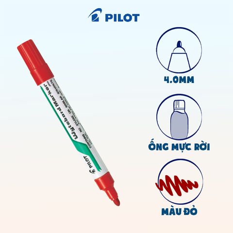 Bút lông bảng Wyteboard Marker mực đỏ WBMA-TM-R