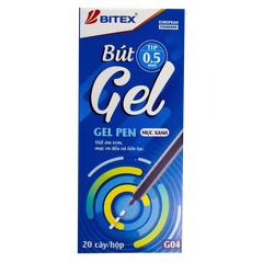 Bút gel G04 0.5mm (12 cây/hộp)