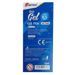 Bút gel G04 0.5mm (12 cây/hộp)