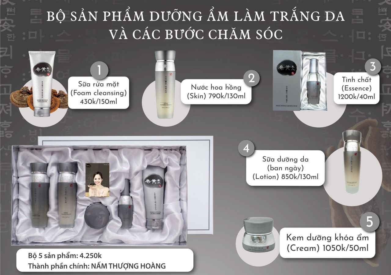  SET DƯỠNG ẨM TRẮNG DA SOOSUL 