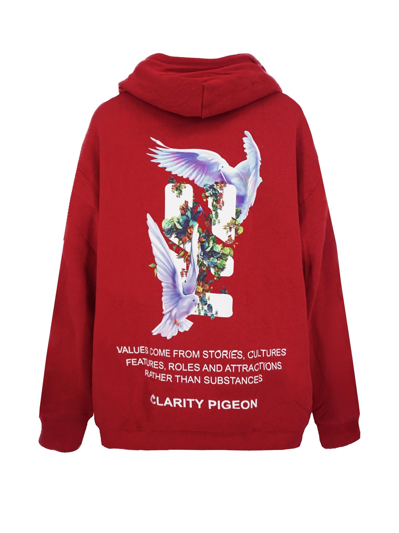 Red Clarity Pigeon Hoodie