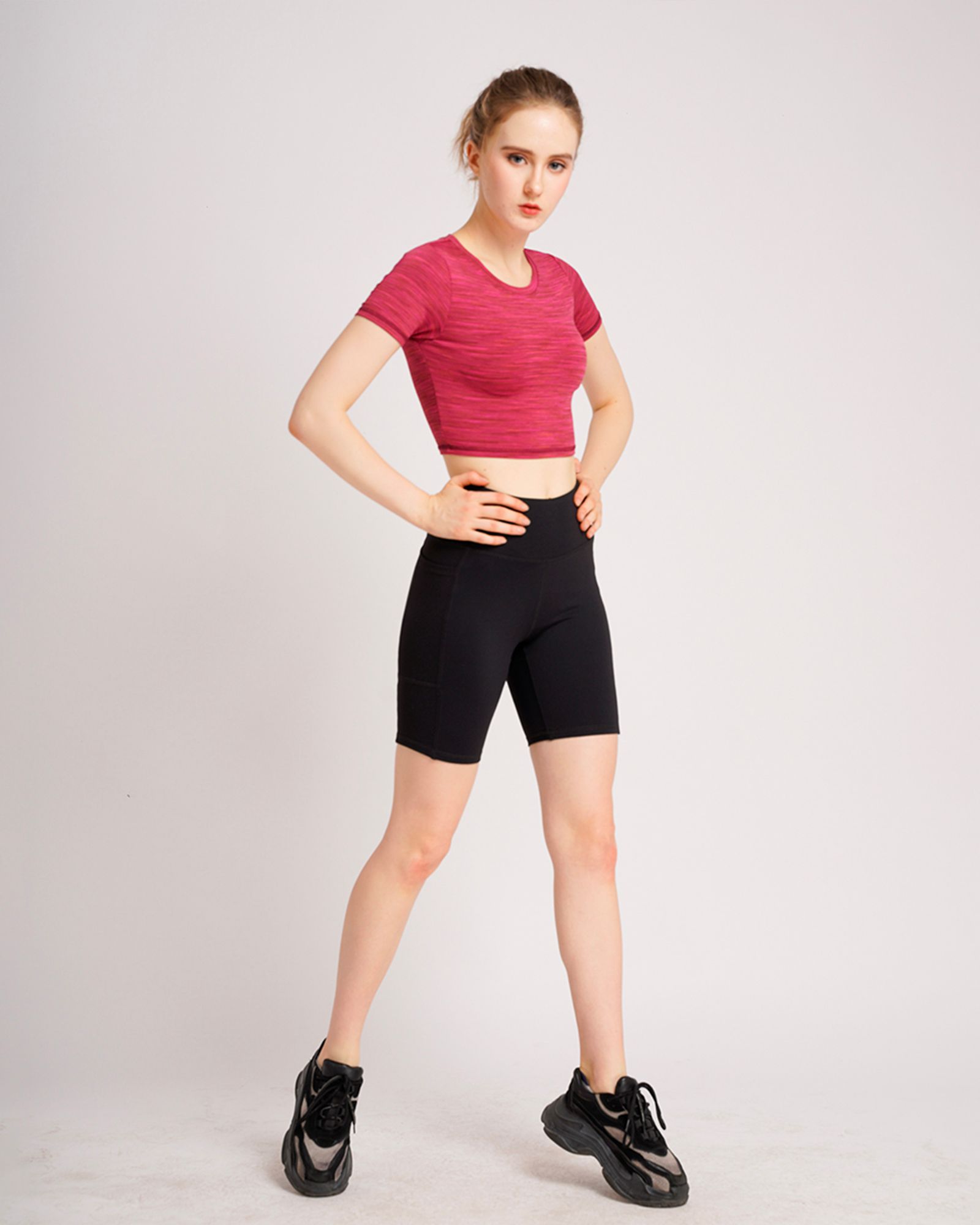 QUẦN ĐÙI TẬP YOGA GYM CÓ TÚI QS203
