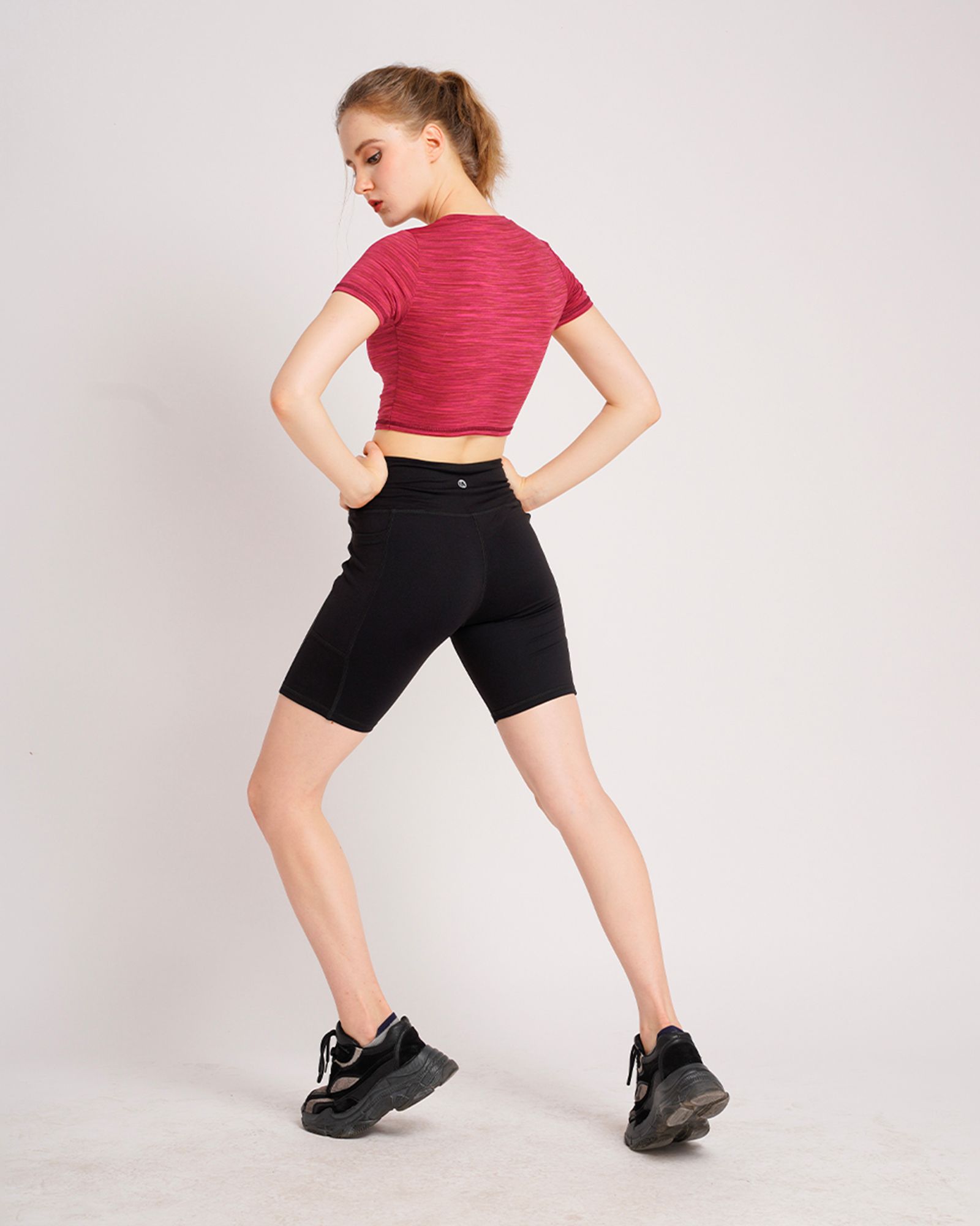QUẦN ĐÙI TẬP YOGA GYM CÓ TÚI QS203