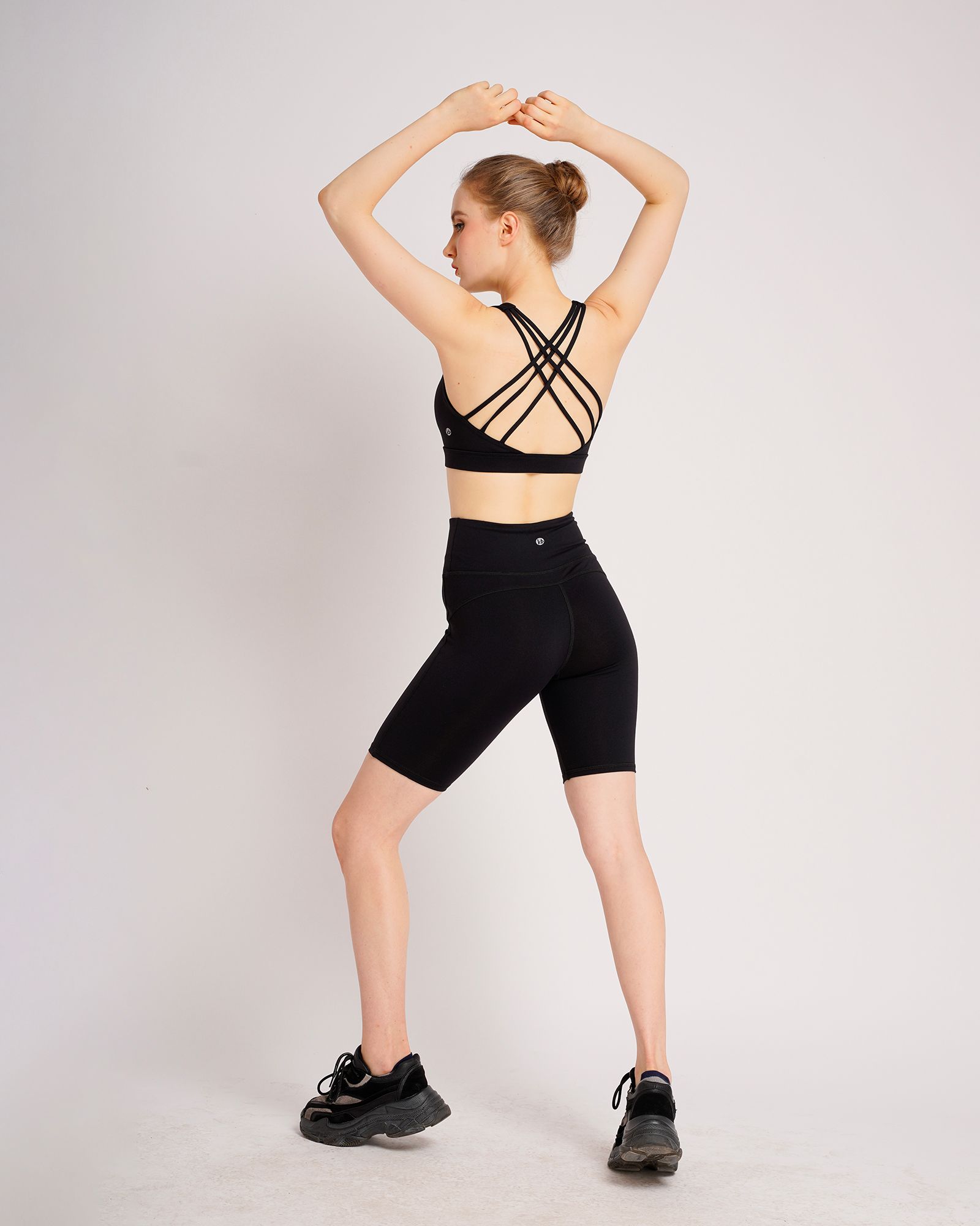 Set đồ tập Yoga Gym Hibi Sports H112 - Áo bra 6 dây - Quần đùi lưng cao - Kèm mút nâng ngực