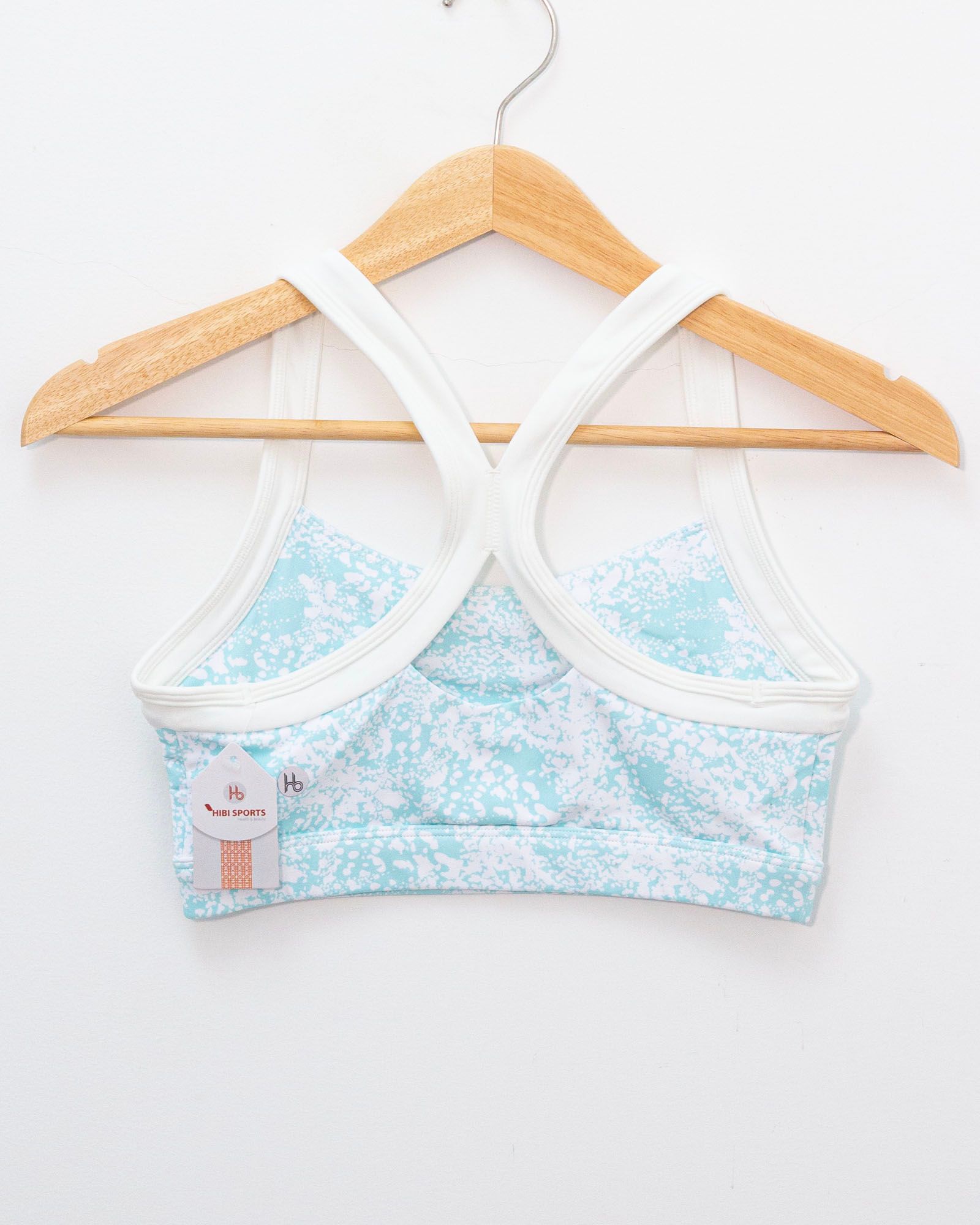 Áo bra tập Yoga Gym Hibi Sports BA507 - Kiểu dây phối trắng - Kèm mút nâng ngực