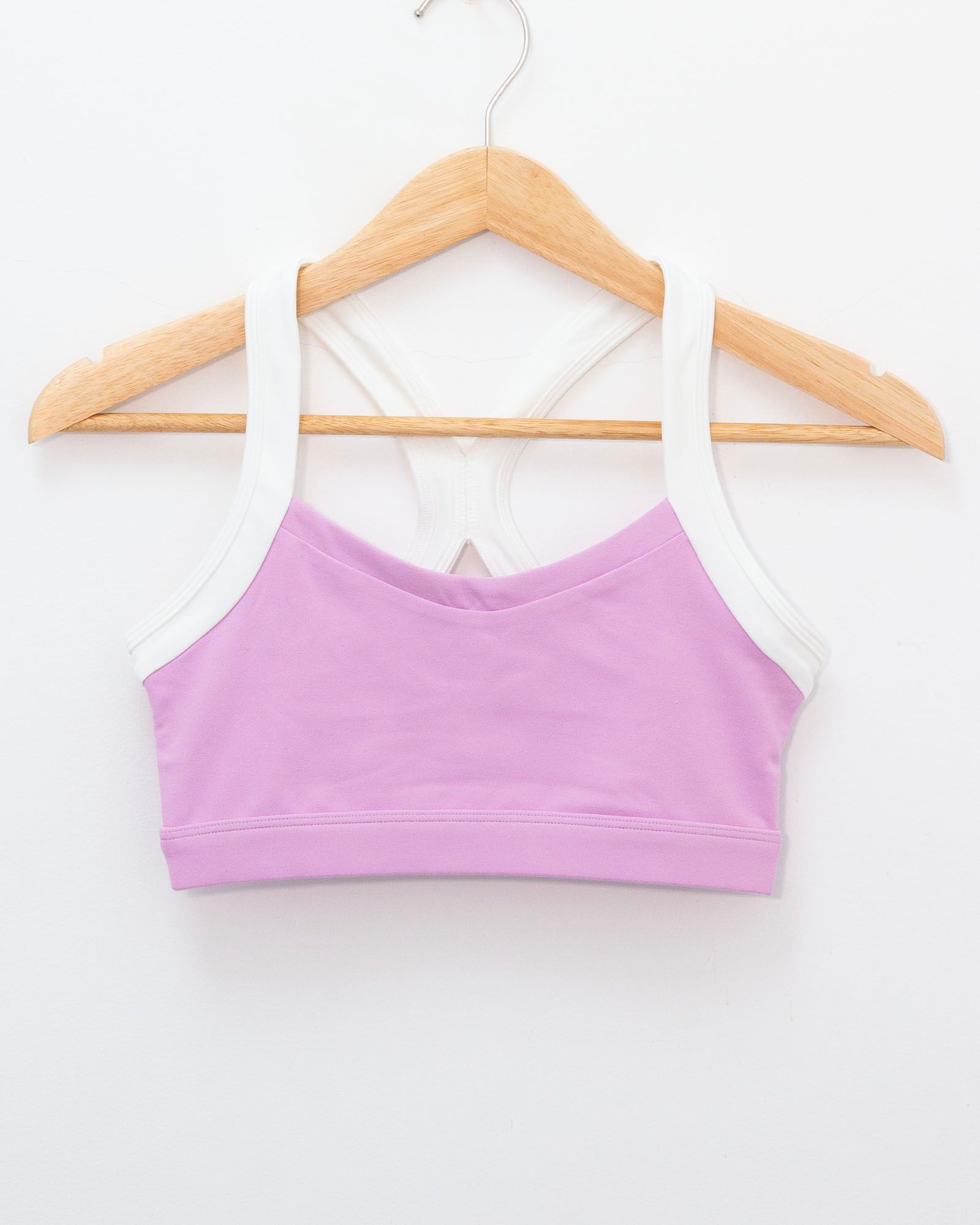 Áo bra tập Yoga Gym Hibi Sports BA507 - Kiểu dây phối trắng - Kèm mút nâng ngực