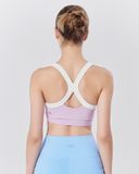  Áo Bra Tập Yoga Gym Hibi Sports BA507 - Kiểu Dây Phối Trắng - Kèm mút bên trong 