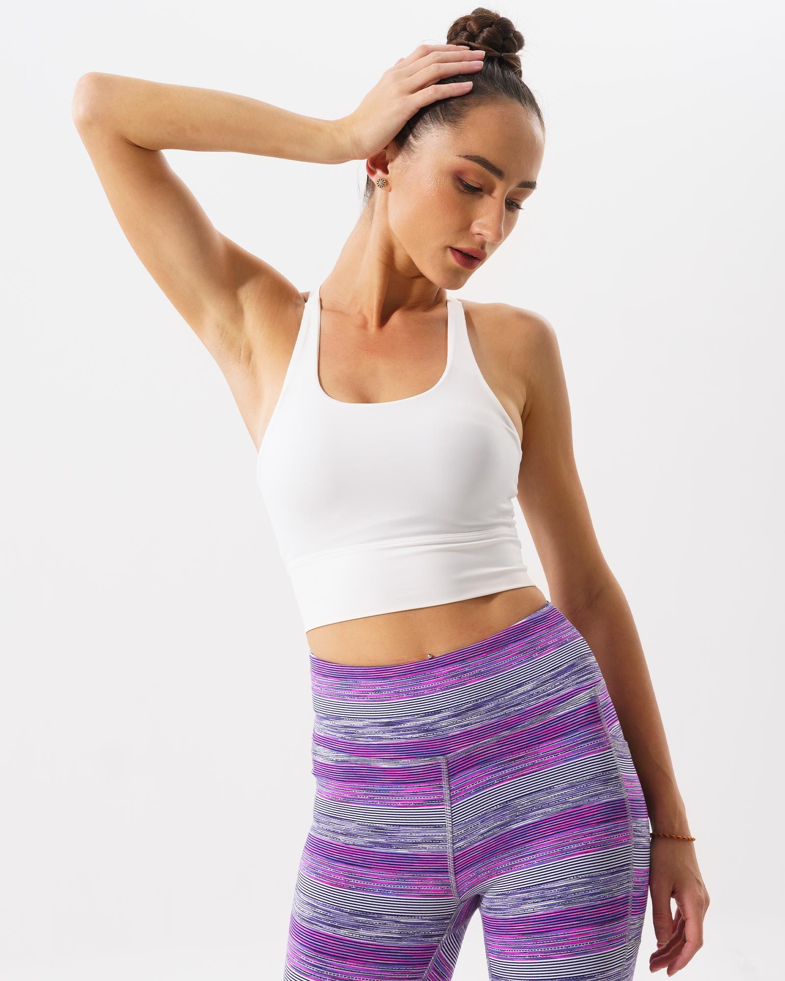 Áo croptop tập Yoga Gym kiểu 4 dây CR808 - Kèm mút nâng ngực