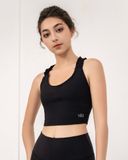  Áo Croptop Tập Yoga Gym Hibi Sports CR815 Kiểu 2 Dây Nhún Bèo, Kèm Mút Ngực 