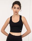  Áo Croptop Tập Yoga Gym Hibi Sports CR815 Kiểu 2 Dây Nhún Bèo, Kèm Mút Ngực 