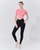  Áo Croptop Tập Yoga Gym Hibi Sports Cr826, Kiểu Phối Chéo , Kèm Mút Ngực 