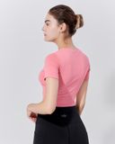  Áo Croptop Tập Yoga Gym Hibi Sports Cr826, Kiểu Phối Chéo , Kèm Mút Ngực 