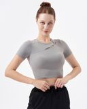  Áo Croptop Tập Yoga Gym Hibi Sports Cr826, Kiểu Phối Chéo , Kèm Mút Ngực 